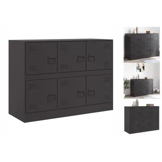 vidaXL Sideboard Schwarz 99x39x73 cm Stahl