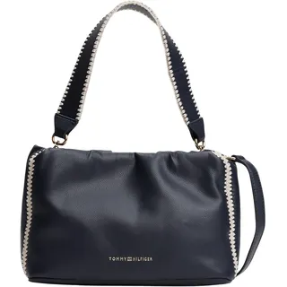 Tommy Hilfiger Damen Schultertasche Soft Summer Mini Bucket Beuteltasche, Blau (Space Blue), Einheitsgröße