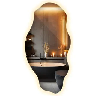 Wand-Dekorationsspiegel mit Premium LED-Beleuchtung für Badezimmer und Make-up 50x100 cm