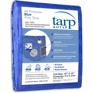 Kotap 10-ft X 16-ft Allgemeine Zwecke blau Poly Tarp, Artikel: tra-1016