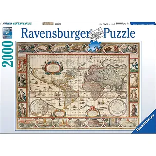 Puzzle 2000 Teile Weltkarte antik