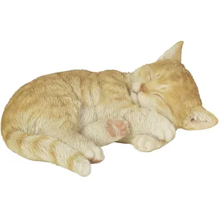 Dekokatze , Gelb , Kunststoff , Katze , Katze , 15.2x9.3x19.8 cm , Kunsthandwerk, handgemacht, handgemalt, Tierfiguren , Dekoration, Dekofiguren & Skulpturen, Dekotiere