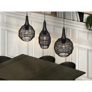 LED Balkenpendelleuchte Lampenschirme Draht über Kücheninsel & Esstisch, B: 86cm