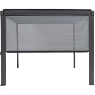MIRADOR Kurbel Seitenrollo 3 m Polyester PVC Anthrazit für 80/88S Pergola, Pergola-Zubehör für Solid und Basic Pergola, Stabil, 1 Stück - Schwarz
