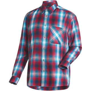 Maier Sports Langarmhemd kariert lila 62