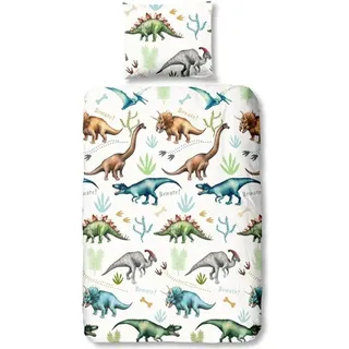Good Morning Bettwäsche-Set DINO Kinder 140 x 200/220 cm Flanell