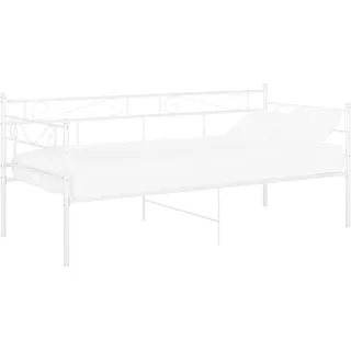vidaXL Schlafsofa Bettgestell Weiß Metall 90x200 cm - Weiß