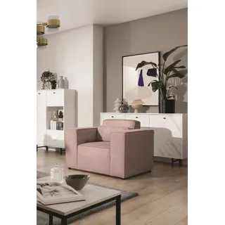 Sessel Designersessel WALDO in Stoff Poso Altrosa - Rosa