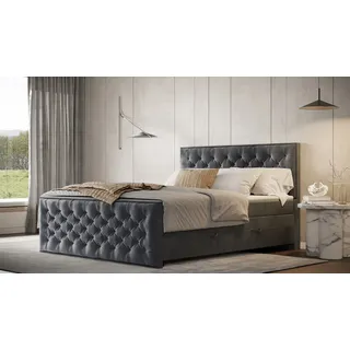 Forte »Lanciano Max inkl. zwei Bettkästen und Kaltschaum Topper« und einer 7-Zonen-Tonnentaschenfederkernmatratze H2/H3,