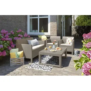 Gartentisch Lyon, Cappuccino, Wetterfest, Höhenverstellbar