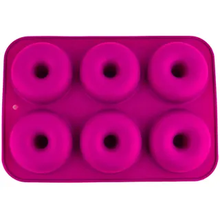 Selecto Bake Antihaft-Donutform aus Silikon mit 6 Mulden – Bagelform – für Muffinkuchen, Gelee, Desserts, Schokolade, Zuckergussform. Backformen (Rosen)