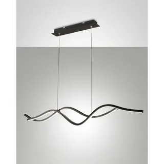 Fabas Luce Sinuo 1-flg. 200 cm rechteckig/geschwungen schwarz