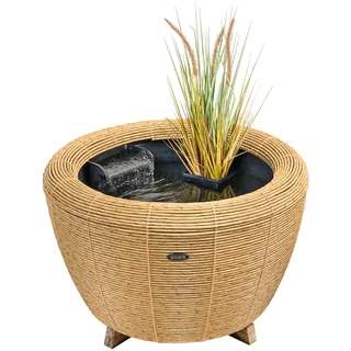 velda Orbis Mini-Teich mit Wasserfall und Pumpe, Dekoratives Wasserspiel für Innen und Außen, Naturdesign