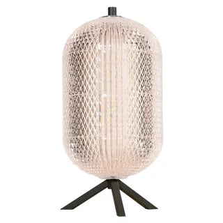 Tischlampe - silber schwarz - Geripu - kunststoff metall - Ø 15cm - LED - 3841ZW - Mexlite - Schwarz