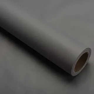 Mercoy Klebefolie Selbstklebende Möbelfolie für Möbel 40X300cm Grau Matt Tapete Dekoration Küchenschränke Wände Selbstklebende Folie Moderne Wasserdichte Dunkelgrau Aufklebe