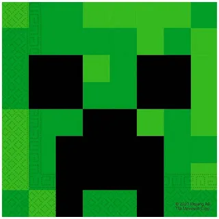 Procos Minecraft: Servietten mit Creeper-Muster - 20 Stück
