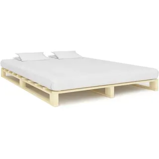 vidaXL Palettenbett Massivholz Kiefer 200×200 cm