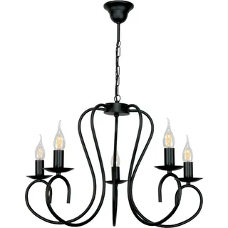 Hängelampe Kronleuchter Kerzenleuchter Classic Schwarz 15-520 PLOMYK