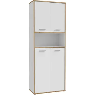 Forte Keflav Aktenregal 84,5 x 41,5 x 226,4 cm weiß