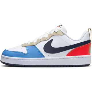 Court Borough Low Recraft Kids White / Thunder Blue / Light Crimson 124 40
