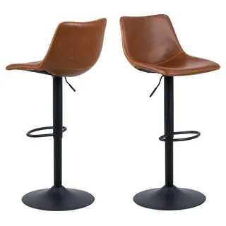 Actona GROUP Barhocker in cognac, Polyurethan, Stahl - 47x110x51cm (BxHxT)