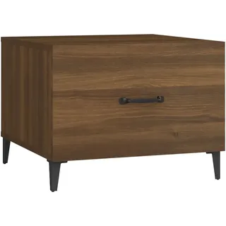 vidaXL Couchtisch mit Metallbeinen Braun Eichen-Optik 50x50x40 cm - Braun