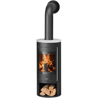 Justus Mino 2.0 Stahl schwarz/Abdeckplatte Keramik seidenweiß