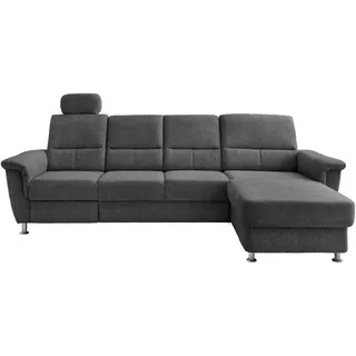 Livetastic Ecksofa , Anthrazit , Textil , Uni , Ottomane rechts, L-Form , 292x165 cm , Made in Eu , Relaxfunktion, seitenverkehrt erhältlich, Rücken echt, USB-Anschluss, Herz-Waage-Funktion, USB-C-Anschluss , Wohnzimmer, Sofas & Couches, Wohnlandschaften, Ecksofas