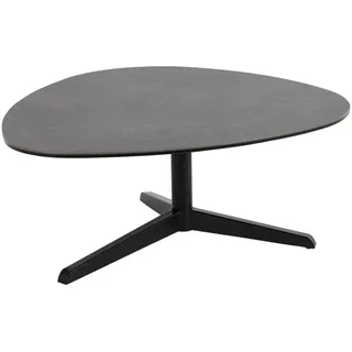 VCM Couchtisch Schwarz Glas 77 x 34 x 84 cm