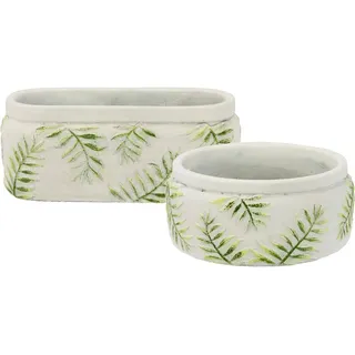 I.GE.A. Übertopf 21 x 21 x 9 cm Grün