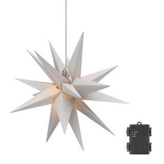 goobay LED-Weihnachtsstern 3D, Ø 56 cm, batteriebetrieben - Außenstern mit 18 Zacken, warmweiß (3000 K), aus wetterfestem Kunststoff (IP44), Kabel 2 m