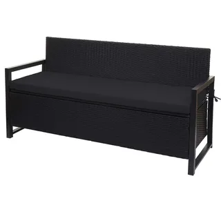 MCW 3er Sitzbank 164 x 87 x 57 cm Schwarz