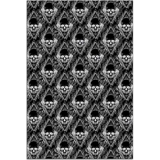 Wallario Outdoor-Poster für Garten oder Balkon, Motiv Totenkopf-Muster, in ca. 61 x 91,50 cm