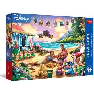 Trefl Premium Plus Quality - Puzzle Disney, Lilo & Stitch Strandparty – 1000 Teile, Charakter-Puzzleserie, für Erwachsene und Kinder ab 14 Jahren