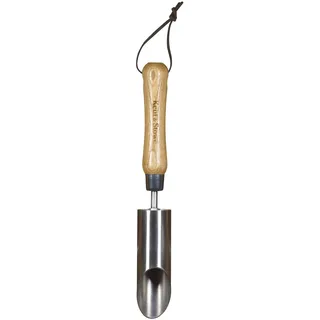 Kent & Stowe Zwiebelpflanzer – Blumenzwiebel-Pflanzer aus Edelstahl für gleichmäßige Löcher, Zwiebel-Stecher mit Stiel aus Esche, Länge: 30 cm