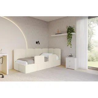altdecor Jugendbett Kivy 80 x 200 cm Textil beige
