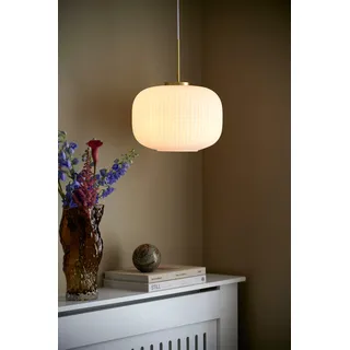 Nordlux Pendelleuchte »Milford« E27 1 Stk. Vintage-Design, Parallelschaltung möglich, Aluminium-Gehäuse, IP54, weiß