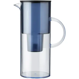 Stelton Wasserfilter-Kanne EM77 - Kompatibel mit Stelton-Wasserfilterkartuschen oder Brita - Kunststoff Wasserkanne im modernen Stil - Reduziert Chlor, Kalkablagerungen - 2 Liter, Blau