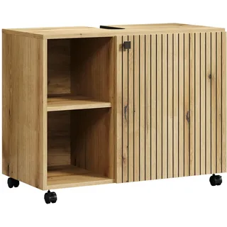 trendteam Waschbeckenunterschrank PureBliss Holzoptik Braun Eiche