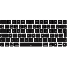 MiNGFi Spanisch Silikon Tastatur Schutz Abdeckung für Magic Keyboard (2015-2021) A1644 EU/ISO Tastaturlayout - Schwarz