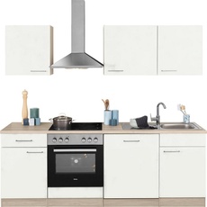 Bild von Küchenzeile »Zell«, mit E-Geräten, Breite 220 cm, weiß