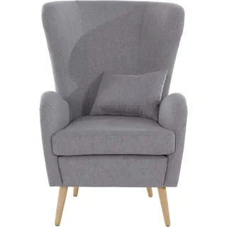 Home Affaire Ohrensessel Sallito Mikrofaser 76 x 109 x 85 cm Grau
