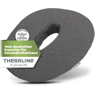Theraline Ergonomischer Sitzring zur Steißbein Entlastung, Sitzring nach OP, Geburt oder als Hämorrhoiden Sitzkissen, orthopädisches Donut Kissen (Anthrazit Melange)