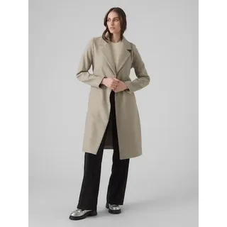 Vero Moda Damen VMFORTUNEAYA Long Coat GA NOOS Jacke, Silver Mink/Detail:Melange, S