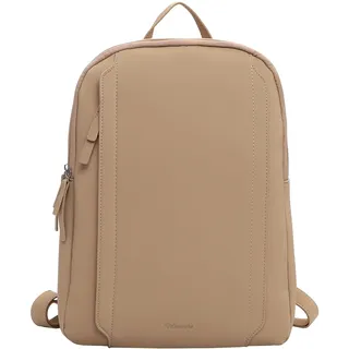 Rucksack TAMARIS "Rucksack TAS Kimi", Damen, Gr. B/H/T: 35cm x 39cm x 13cm, grau (taupe 900), Obermaterial: 60% Polyurethan PU. 40% Polyester PES., Rucksäcke Rucksack