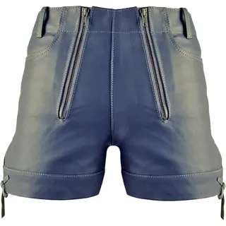 Bockle® Gray Pants Bockle® Cracker Pants Lederhose Leder Jeans Graue Shorts Pants kurze Lederhose, W34/L30 - Grau