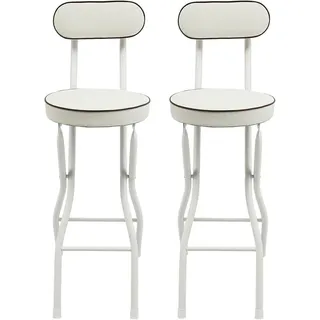 Klappbarer Barhocker 2er Set – Stehhocker mit Rückenlehne, 65 cm Sitzhöhe, Hochstuhl klappbar, Belastbarkeit 125 kg, für Bar, Tresen, Camping & Outdoor