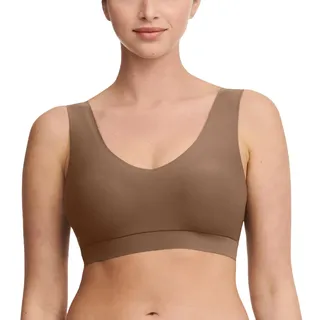 Chantelle Damen Soft Stretch Gepolstert V-Ausschnitt BH Top, Cocoa Brown, M/L