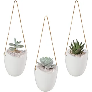 Relaxdays Wandvase 40 x 18,2 x 15 cm Weiß