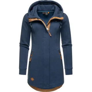 Sweatjacke RAGWEAR "Sweatjacke Letty Intl.", Damen, Gr. M, blau (navy23), Obermaterial: 54% Polyester PES. 41% Baumwolle CO. 5% Viskose CV. Futter: 54% Polyester PES. 41% Baumwolle CO. 5% Viskose CV., Sweatjacken Sweatjacke